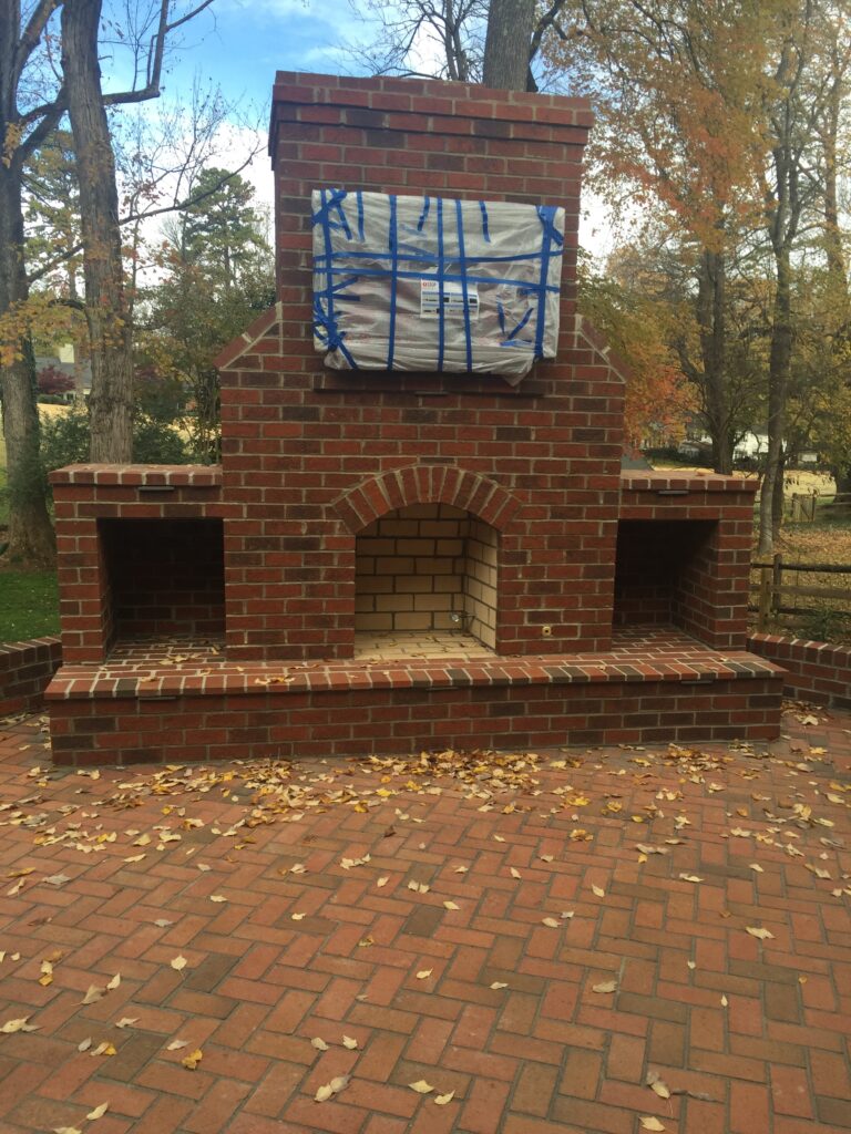 outdoor fireplace